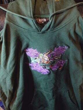 KUTTN Roronoa Zoro "Santoryu" Embroidered Hoodie - Size Large